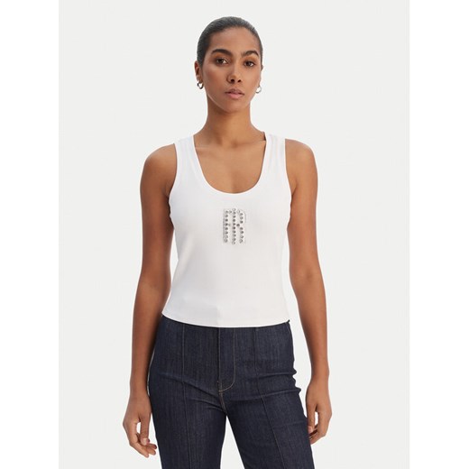 Fracomina Top FP26ST2003J42701 Biały Slim Fit ze sklepu MODIVO w kategorii Bluzki damskie - zdjęcie 188287149
