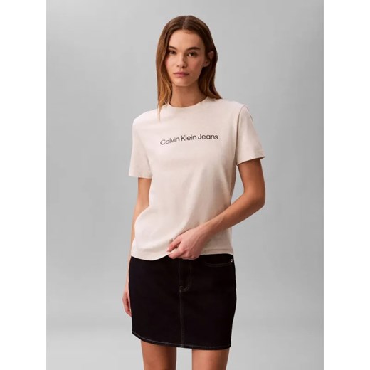 Calvin Klein Jeans T-shirt | Regular Fit ze sklepu Gomez Fashion Store w kategorii Bluzki damskie - zdjęcie 188289669