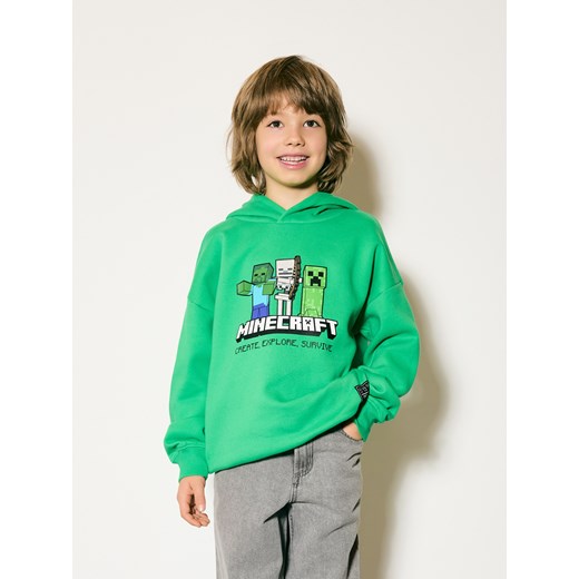 Reserved - Bluza Minecraft - zielony ze sklepu Reserved w kategorii Bluzy chłopięce - zdjęcie 188313436
