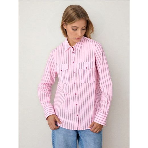 Sinsay - Bawełniana koszula w paski - wielobarwny ze sklepu Sinsay w kategorii Koszule damskie - zdjęcie 188313796