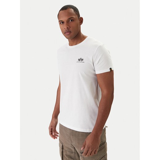 Alpha Industries T-Shirt Basic 188505 Biały Regular Fit ze sklepu MODIVO w kategorii T-shirty męskie - zdjęcie 188336088