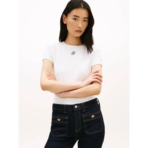 Tommy Hilfiger T-shirt | Slim Fit ze sklepu Gomez Fashion Store w kategorii Bluzki damskie - zdjęcie 188347649