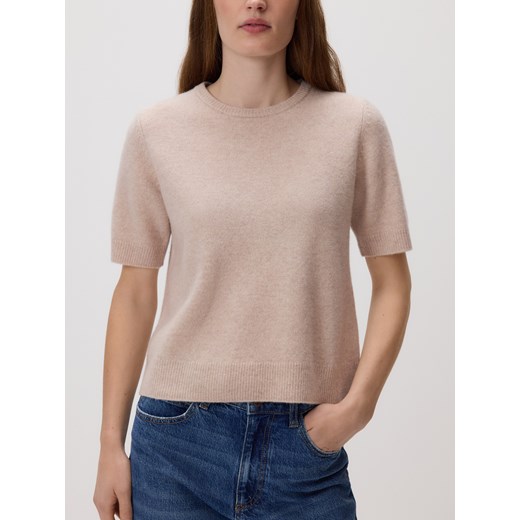 Reserved - Wełniany sweter - beżowy ze sklepu Reserved w kategorii Swetry damskie - zdjęcie 188350638