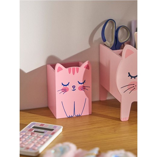 Sinsay - Organizer na biurko w kształcie kota - różowy Sinsay One Size Sinsay