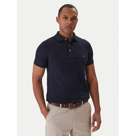 Tommy Hilfiger Polo 1985 MW0MW17771 Granatowy Slim Fit ze sklepu MODIVO w kategorii T-shirty męskie - zdjęcie 188376326