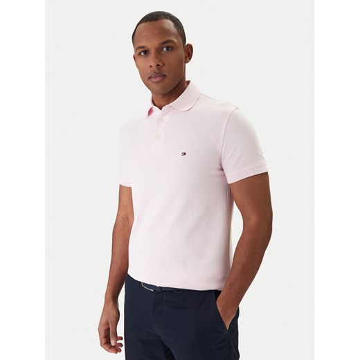 Tommy Hilfiger Polo 1985 MW0MW17771 Różowy Slim Fit ze sklepu MODIVO w kategorii T-shirty męskie - zdjęcie 188376365