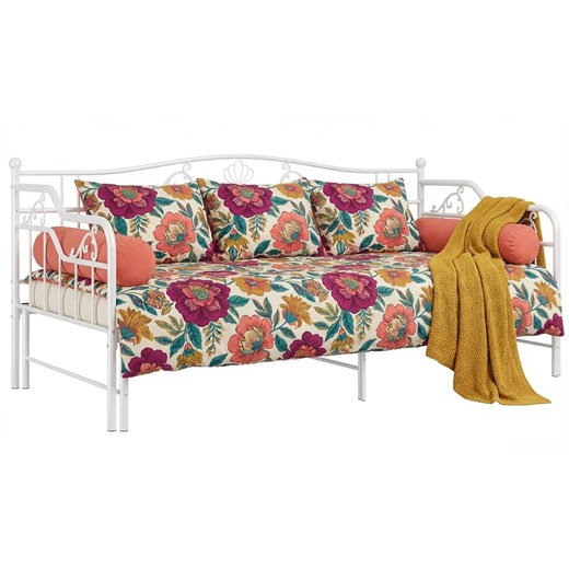 Metalowe rozkładane łóżko rustykalne kolor biały 90x200 cm S0-M79 ze sklepu Edinos.pl w kategorii Łóżka i materace - zdjęcie 188385447