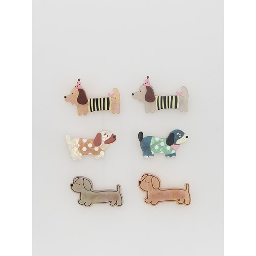 Reserved - Spinki do włosów 6 pack - wielobarwny Reserved ONE SIZE Reserved