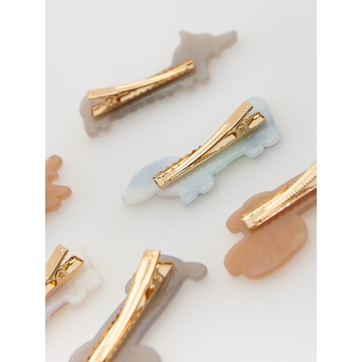 Reserved - Spinki do włosów 6 pack - wielobarwny Reserved ONE SIZE Reserved