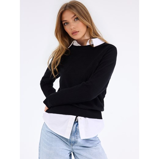 Mohito - Sweter basic - czarny ze sklepu Mohito w kategorii Swetry damskie - zdjęcie 188387745