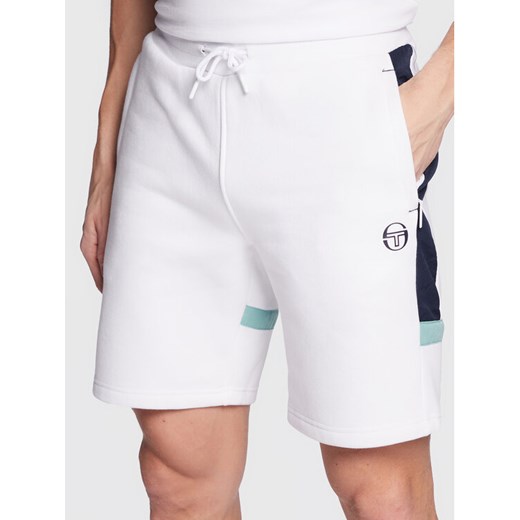 Sergio Tacchini Szorty sportowe Ginnico 39843 Biały Regular Fit ze sklepu MODIVO w kategorii Spodenki męskie - zdjęcie 188403637