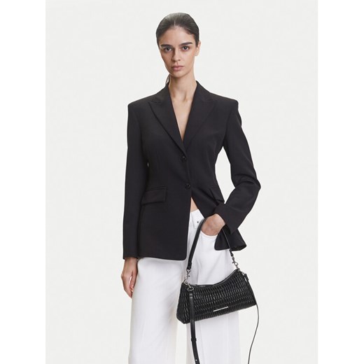 Calvin Klein Jeans Torebka Ruched Layla Shoulder Bag LV04K3088G Czarny ze sklepu MODIVO w kategorii Torebki damskie - zdjęcie 188405027