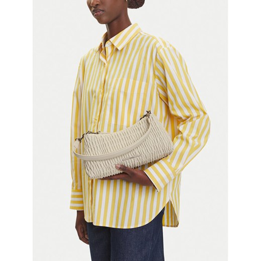 Calvin Klein Jeans Torebka Rouched Shoulder Bag LV04K3088G Écru ze sklepu MODIVO w kategorii Torebki damskie - zdjęcie 188405067