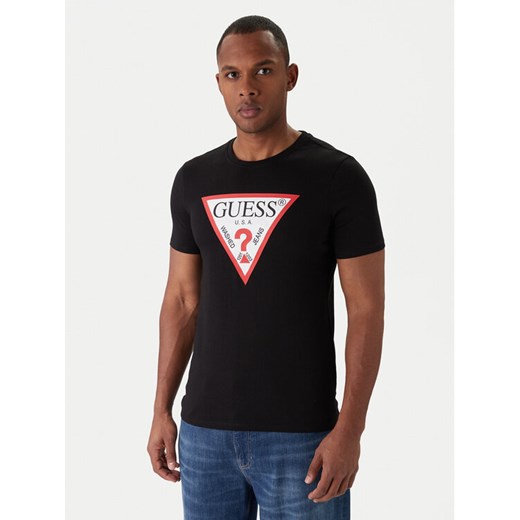 Guess T-Shirt M2YI71 I3Z14 Czarny Slim Fit ze sklepu MODIVO w kategorii T-shirty męskie - zdjęcie 188408135
