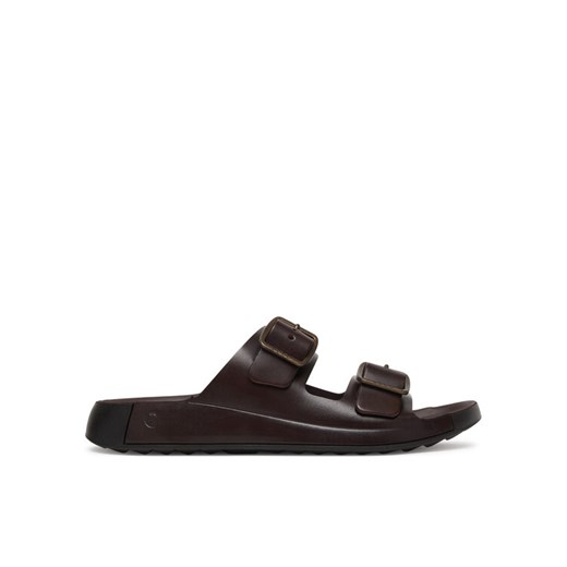 Klapki ECCO Cozmo 55280401667 Brązowy ze sklepu eobuwie.pl w kategorii Klapki męskie - zdjęcie 188412008