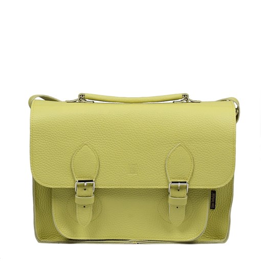 torba skórzana na ramię i do ręki listonoszka Dalia żółta ze sklepu Słoń Torbalski w kategorii Listonoszki - zdjęcie 188412955