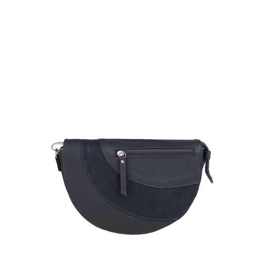 popielata torebka skórzana półokrągła z funkcją nerki  Mała Mi ze sklepu Słoń Torbalski w kategorii Listonoszki - zdjęcie 188412967