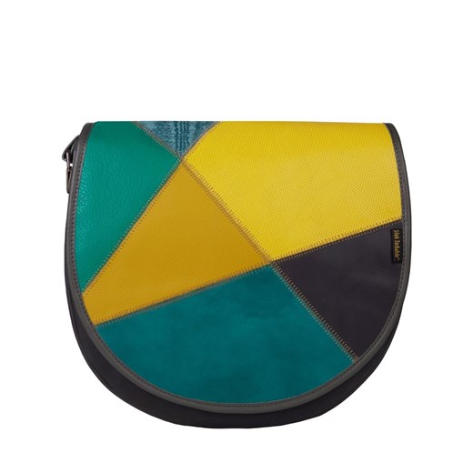 zielono żółta torebka damska skórzana listonoszka  na ramię  Zuza ze sklepu Słoń Torbalski w kategorii Listonoszki - zdjęcie 188412968