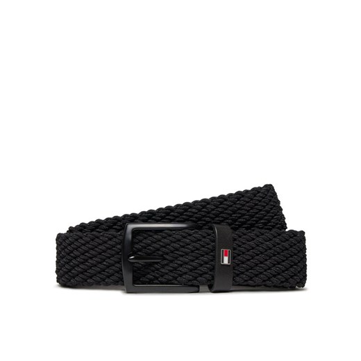 Pasek Męski Tommy Hilfiger Denton 3.5 Elastic AM0AM12243 Czarny ze sklepu eobuwie.pl w kategorii Paski męskie - zdjęcie 188416967