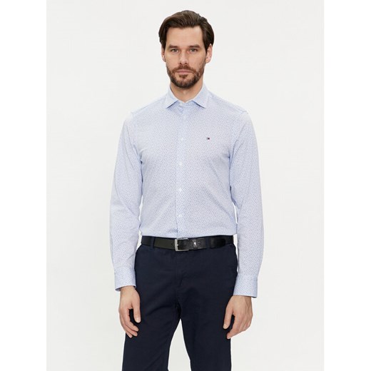 Tommy Hilfiger Koszula MW0MW33826 Niebieski Slim Fit ze sklepu MODIVO w kategorii Koszule męskie - zdjęcie 188418686