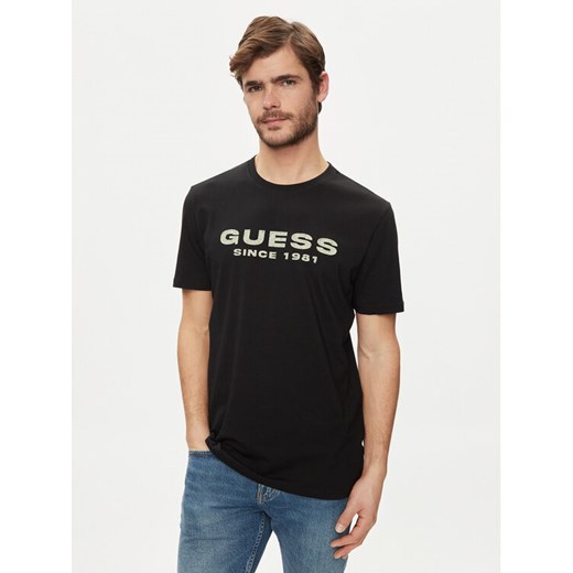 Guess T-Shirt M4GI61 J1314 Czarny Slim Fit ze sklepu MODIVO w kategorii T-shirty męskie - zdjęcie 188419077