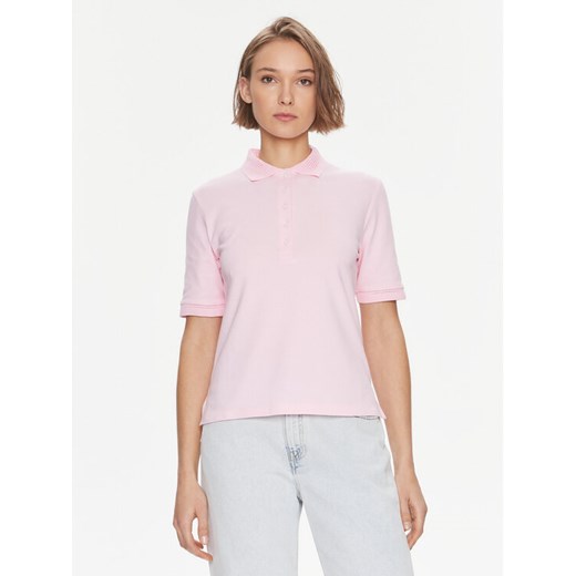 Tommy Hilfiger Polo Openwork WW0WW37901 Różowy Regular Fit ze sklepu MODIVO w kategorii Bluzki damskie - zdjęcie 188419078