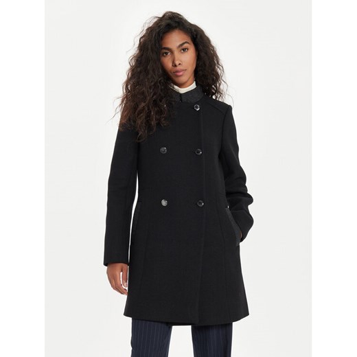 Morgan Płaszcz wełniany 242-GSUZI Czarny Slim Fit ze sklepu MODIVO w kategorii Płaszcze damskie - zdjęcie 188419098