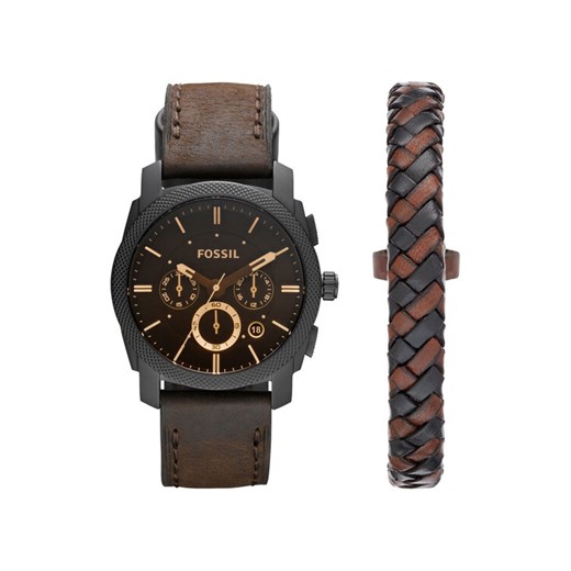 Fossil Zegarek Machine FS5251SET Czarny Fossil OS MODIVO