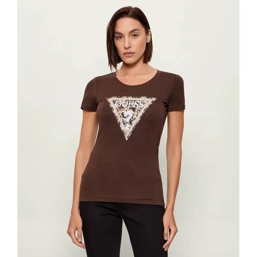 GUESS T-shirt LEO | Slim Fit ze sklepu Gomez Fashion Store w kategorii Bluzki damskie - zdjęcie 188422688