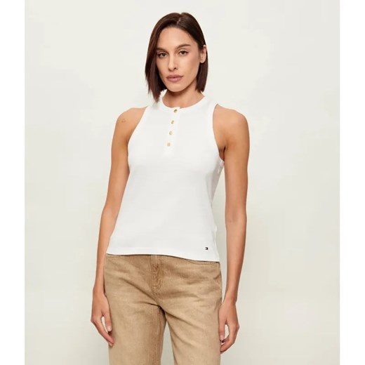 Tommy Hilfiger Top HENLEY | Slim Fit ze sklepu Gomez Fashion Store w kategorii Bluzki damskie - zdjęcie 188422709