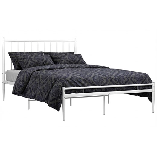 Białe łóżko metalowe w stylu loftowym 120x200 cm B8-K74 ze sklepu Edinos.pl w kategorii Łóżka i materace - zdjęcie 188426196