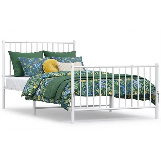 Białe metalowe łóżko industrialne 120x200 cm B7-D08 ze sklepu Edinos.pl w kategorii Łóżka i materace - zdjęcie 188426205