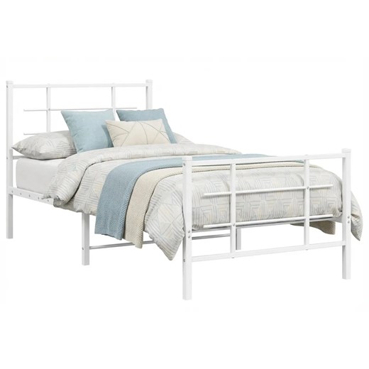 Białe metalowe łóżko loftowe 90x200 cm C6-E43 ze sklepu Edinos.pl w kategorii Łóżka i materace - zdjęcie 188426219