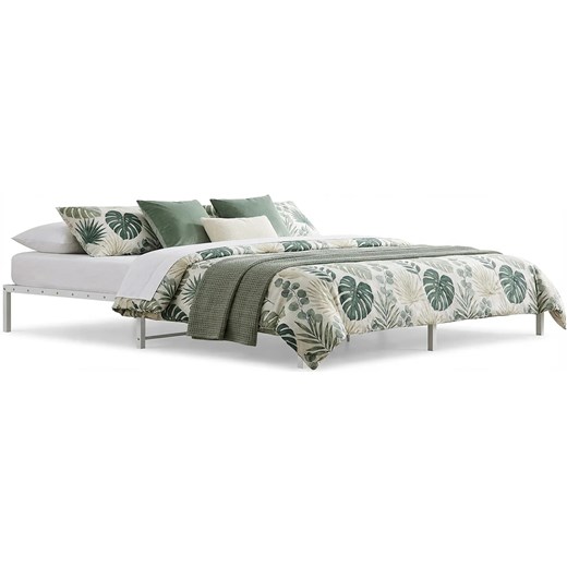 Białe metalowe minimalistyczne łóżko 160x200 cm P3-R11 ze sklepu Edinos.pl w kategorii Łóżka i materace - zdjęcie 188426227