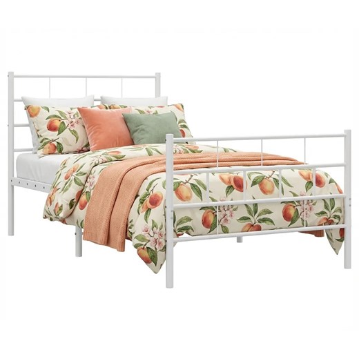 Białe łóżko dla jednej osoby 90x200 L3-W80 ze sklepu Edinos.pl w kategorii Łóżka i materace - zdjęcie 188426228