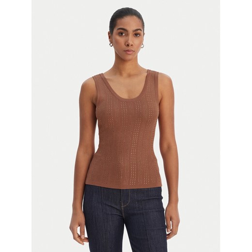 Fracomina Top FR26ST4005K524R9 Brązowy Slim Fit ze sklepu MODIVO w kategorii Bluzki damskie - zdjęcie 188427809