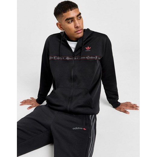 ADIDAS BLUZA ROZPINANA Z KAPTUREM FZ TAPE HD GRY ze sklepu JD Sports  w kategorii Bluzy męskie - zdjęcie 188432488