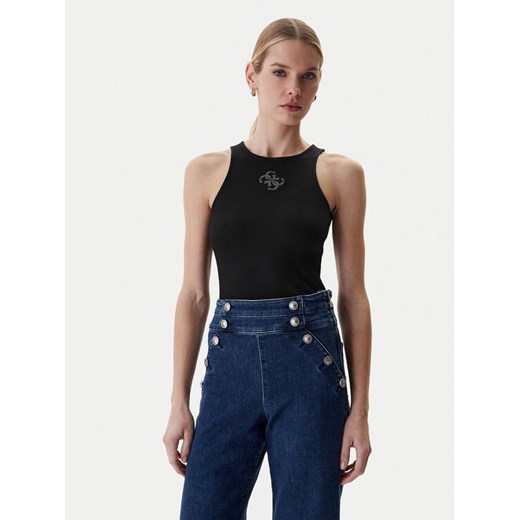 Guess Top W6RP39 KD092 Czarny Regular Fit ze sklepu MODIVO w kategorii Bluzki damskie - zdjęcie 188433686