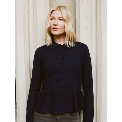 Reserved - Sweter z baskinką - granatowy ze sklepu Reserved w kategorii Swetry damskie - zdjęcie 188436049