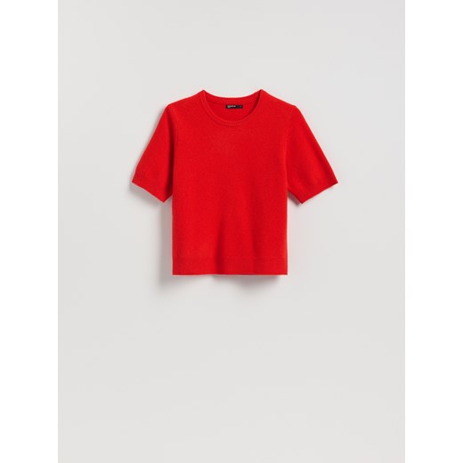 Reserved - Wełniany sweter - czerwony ze sklepu Reserved w kategorii Swetry damskie - zdjęcie 188443587