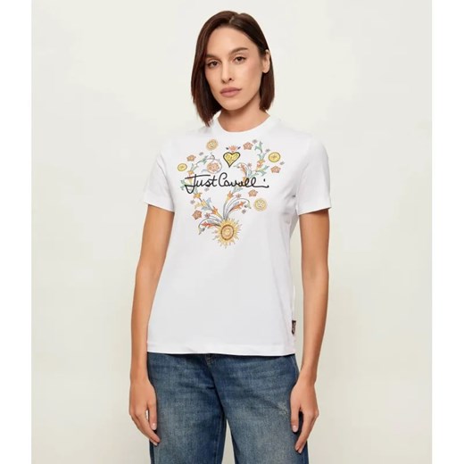 Just Cavalli T-shirt | Regular Fit ze sklepu Gomez Fashion Store w kategorii Bluzki damskie - zdjęcie 188443895