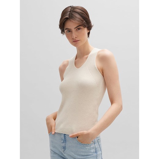 OPUS Top "Pivy" w kolorze kremowym Opus 40 okazja Limango Polska