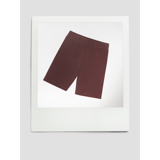 Reserved - Bawełniane kolarki - ciemnobrązowy ze sklepu Reserved w kategorii Szorty - zdjęcie 188459276