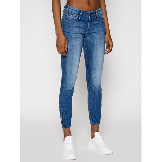 Lee Jeansy Scarlett Cropped L30CPFYO 112106375 Niebieski Skinny Fit ze sklepu MODIVO w kategorii Jeansy damskie - zdjęcie 188472069