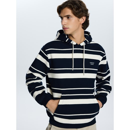 Reserved - Bluza z kapturem - granatowy ze sklepu Reserved w kategorii Bluzy męskie - zdjęcie 188472608