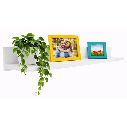 Biała Nowoczesna Półka Wisząca 80 Cm H2-D13 ze sklepu Edinos.pl w kategorii Półki - zdjęcie 188473296