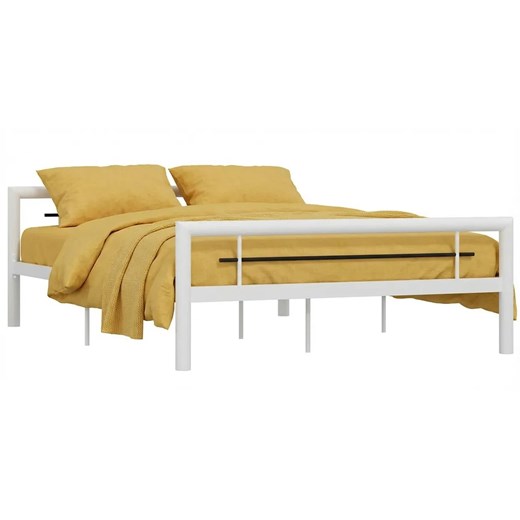 Białe metalowe łózko w stylu loftowym 120x200 cm E5-G31 ze sklepu Edinos.pl w kategorii Łóżka i materace - zdjęcie 188473299