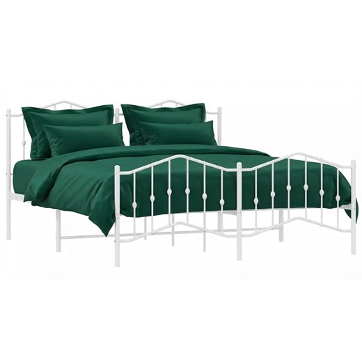 Białe metalowe rustykalne łóżko małżeńskie 180x200 cm T4-R50 ze sklepu Edinos.pl w kategorii Łóżka i materace - zdjęcie 188473319