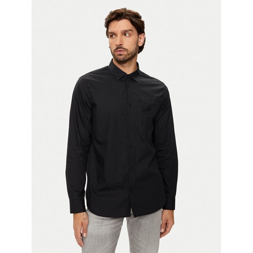Armani Exchange Koszula 6DZC10 ZNXLZ 1200 Czarny Slim Fit ze sklepu MODIVO w kategorii Koszule męskie - zdjęcie 188476787