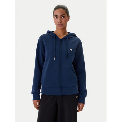 Guess Bluza V4YQ06 KCAY2 Granatowy Regular Fit ze sklepu MODIVO w kategorii Bluzy damskie - zdjęcie 188476845